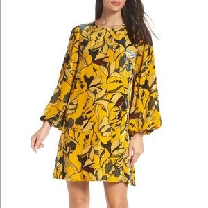 FRENCH CONNECTION •Yellow Aventine Velvet Dress•